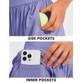 thumbnail image 5 of Pinspark Flowy Shorts for Women 2 in 1 Running Workout Gym Athletic Tennis Short High Waisted Active Wear with Pockets, 5 of 9