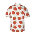 thumbnail image 4 of Strawberry Men'S 3d Print Casual Button Down Shirts, Novelty Hawaiian Short Sleeves Xl, 4 of 8
