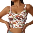 thumbnail image 1 of Fotbe Cooking Bbq Sujetador Deportivo Largo sin Aros para Mujer con Almohadillas y Soporte Medio, Transpirable y Absorbente, Camiseta Tipo Chaleco o Tank Top-Medium, 1 of 8