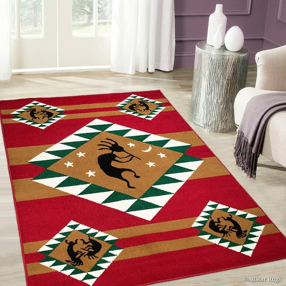 Allstar Red Woven High Quality Rug. Traditional. Persian. Flower. Western. Design Area Rug (3' 9" x 5' 1")