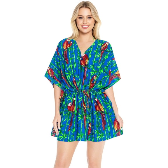 HAPPY BAY Women's Beachwear Summer Swim Beach Dress Cover ups for Swimwear Women Plus Size Wear Swimsuit Coverups for Women Cover-up 3X-4X Aqua_AC913