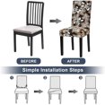 thumbnail image 5 of Chair Covers, Dining Room Chair Covers Stretch Dining Room 6 Pack,Dining Chair Covers Dining Chair slipcovers for Kitchen,Hotel,Dining Room, Ceremony, 5 of 6