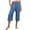 Sky Blue, variant on Pants for Women Plus Size Elastic Waist Wide Capris High Waisted Pants Casual Summer Pockets Pant