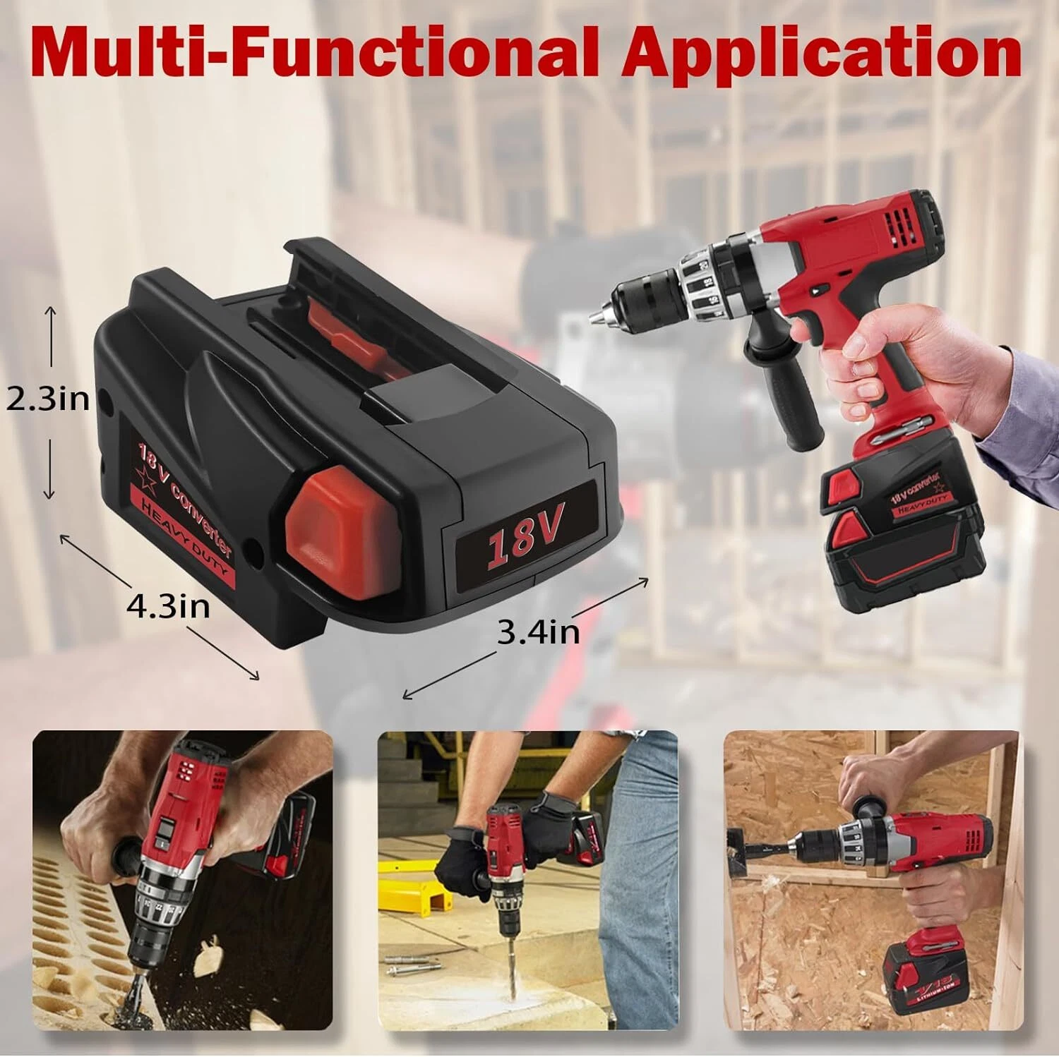 Battery Adapter for Milwaukee for Dewalt 18V Li-ion to For Milwaukee 18V NI-CD