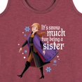 thumbnail image 3 of Disney Frozen 2 - Snow Much Fun Being A Sister Anna Christmas - Women's Racerback Tank Top, 3 of 5