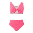 thumbnail image 4 of Swimsuit for Women Push Up Bikini Top Tummy Control Bathing Suit High Cut Mid Rise Sporty Swimwear, 4 of 4
