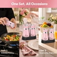 thumbnail image 5 of Pink Salt and Pepper Shakers Set，4 oz Kitchen Decor and Accessories Home Essentials Cute Household Items for Mother's Day Housewarming Gift Refillable Design (Pink), 5 of 8