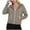 Khaki, variant on APEXFWDT Women's Cropped Hooded Sweatshirt Long Sleeve Zip-Up Athletic Jacket Sporty Casual Outerwear with Pockets,M,Khaki
