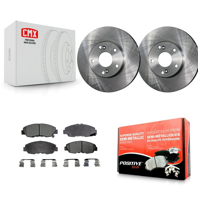 Transit Auto Front Disc Brake Rotors and Semi-Metallic Pads Kit for Car 2011 Honda Civic GX K8F-100300