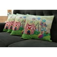 thumbnail image 2 of Ambesonne Colorful Throw Pillow Cover 4 Pack, Clown Inflatable Ball, 20", Multicolor, 2 of 6