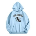 thumbnail image 4 of ZHOUCHANKIDS Men's Plus Size Casual Athletic Pullover Hoodie with Chest Lettering for Everyday Comfort and Style Light Blue S, 4 of 4