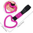 thumbnail image 2 of 2 Pieces Rings Heart-shaped Car Hand Straps Rear Bumper Warning Ring Decorative Warning Loops Subway Heart Handles for Car Interior Exterior Decoration, 2 of 7
