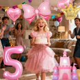 thumbnail image 4 of Set de Globos Princesa Aikitub 40" Rosa para 5º Cumpleaños, 4 of 7
