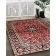 thumbnail image 3 of Ahgly Company Machine Washable Indoor Square Traditional Orange Salmon Pink Area Rugs, 7' Square, 3 of 7