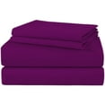 thumbnail image 7 of The Great American Store- 1800 Series Brushed Microfiber Attached Waterbed Sheet Set WITH POLE INSERT 30 Inch Deep Pocket Queen Size - Wrinkle, Fade & Stain Resistant, Solid Purple, 7 of 7