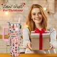 thumbnail image 5 of 40 oz Christmas Nutcracker Tumbler With Handle, Ballet Gifts for Dancers, Insulated Cup With Lid and Straw for Women, Pink (Only One), 5 of 6