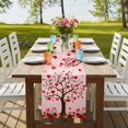 thumbnail image 4 of Table Runners 90 Inches Long Dress Scarves, Valentine's Day Farmhouse Coffee/Dining/Kitchen Table Runner for Living Room, Pink Romantic Red Love Trees Roses 13x90 Inch, 4 of 9