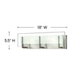 thumbnail image 3 of Hinkley Lighting - Latitude - 2 Light Bath Vanity in Transitional and Modern, 3 of 5