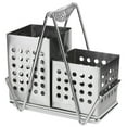 thumbnail image 4 of BuyWeek Porte-Baguettes, Argent Acier Inoxydable Durable Multifonction Baguettes Cuillère Fourchette Vaisselle Rack de Stockage avec Poignée, 4 of 8