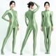 thumbnail image 2 of Leggings brillantes y relucientes MJINM para mujer, leotardo de una pieza, mono, mameluco, mono sexy, mono brillante, mono con cremallera, 2 of 5