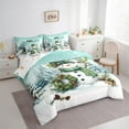 thumbnail image 3 of Castle Fairy Kawaii Christmas Snowman Twin Bedding Sets 7-Piece for Teens,Winter Snowflakes Bedding Comforter Set Microfiber,Happy Xmas Breathable Sheet Sets,Ultra Soft Home Decor,Reversible, 3 of 8
