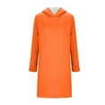 thumbnail image 4 of Efsteb Winter Fashion Dresses for Women 2025 Thick Fleece Dresses Long Sleeve Hoodies Dress Sweatshirt Thermal Dress (Orange,XL), 4 of 6