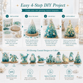 thumbnail image 4 of DIY 3D Sea Glass Art Kit, Coastal Ocean & Christmas DIY Craft Set for Adults, Lighted Sea Glass Tabletop Decor with Wood Base, Creative Holiday Handmade Gift, 4 of 6