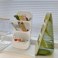 thumbnail image 2 of Three-Layer Draining Storage Box for Kitchen Utensils,White & Gray, 2 of 5