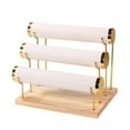 thumbnail image 3 of Organizador de 3 niveles para guardar pulseras, relojes y joyas para el hogar Blanco, 3 of 9