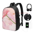 thumbnail image 3 of YFYANG 17" Laptop Backpack, Pink Rose Art Fashion Travel Work Backpack with USB and Headphone Cable Interface for Men and Women, 3 of 8