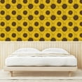 thumbnail image 3 of Ambesonne Floral Peel & Stick Wallpaper for Home, Sunflowers Overlapping Art, 13"x36", Mustard and Dark Cocoa, 3 of 5