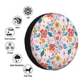thumbnail image 5 of Bingfone Floral Ditsy Spare Tire Cover Weatherproof Universal Wheel Protectors For Rv Camper Travel Trailer Suv Truck 16 Inch, 5 of 9