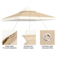thumbnail image 3 of Yescom 10x10Ft UV30+ Gazebo Replacement Top for 2 Tier Outdoor Canopy Cover Patio Backyard Party Deck Ivory+Sand, 3 of 9