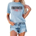 thumbnail image 2 of Firefighter Wife Graphic Tees for Women 2026 Summer Short Sleeve Crewneck Tshirt, 2 of 5