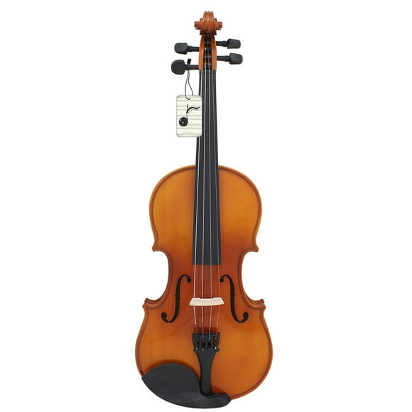 Full Size 1/4 Violin Fiddle Natural Acoustic Solid Wood Spruce Front Board Maple Veneer for Beginner Student Performer with Case Rosin Cleaning Cloth