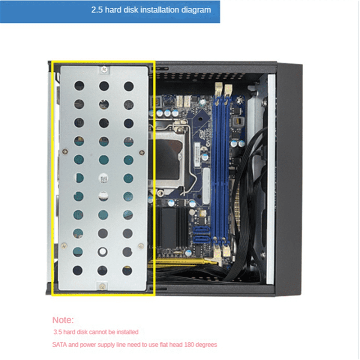 M10 Mini ITX Computer Case HTPC Host Chassis USB2.0 ITX Enclosure Industrial Control Chassis for Office Business