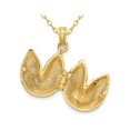 thumbnail image 2 of 14K Yellow Gold Fortune Cookie Charm Pendant Necklace with Chain, 2 of 4