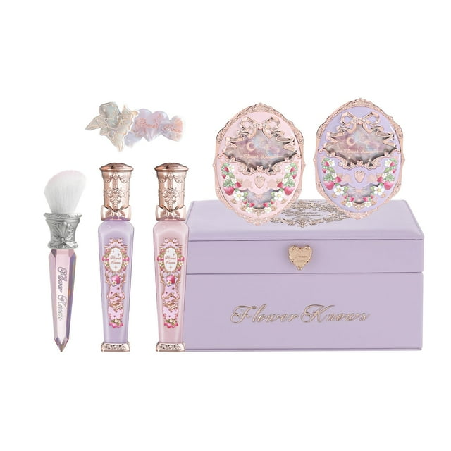 Set de regalo de maquillaje Flower Knows Violet Strawberry Rococó, 7 piezas