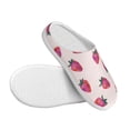 thumbnail image 3 of Yiaed Hand Drawn Strawberry Print Slippers Fuzzy Warm Cozy Slippers Non Slip House Slippers For Indoor Outdoor Slippers House Slippers-46/47, 3 of 7