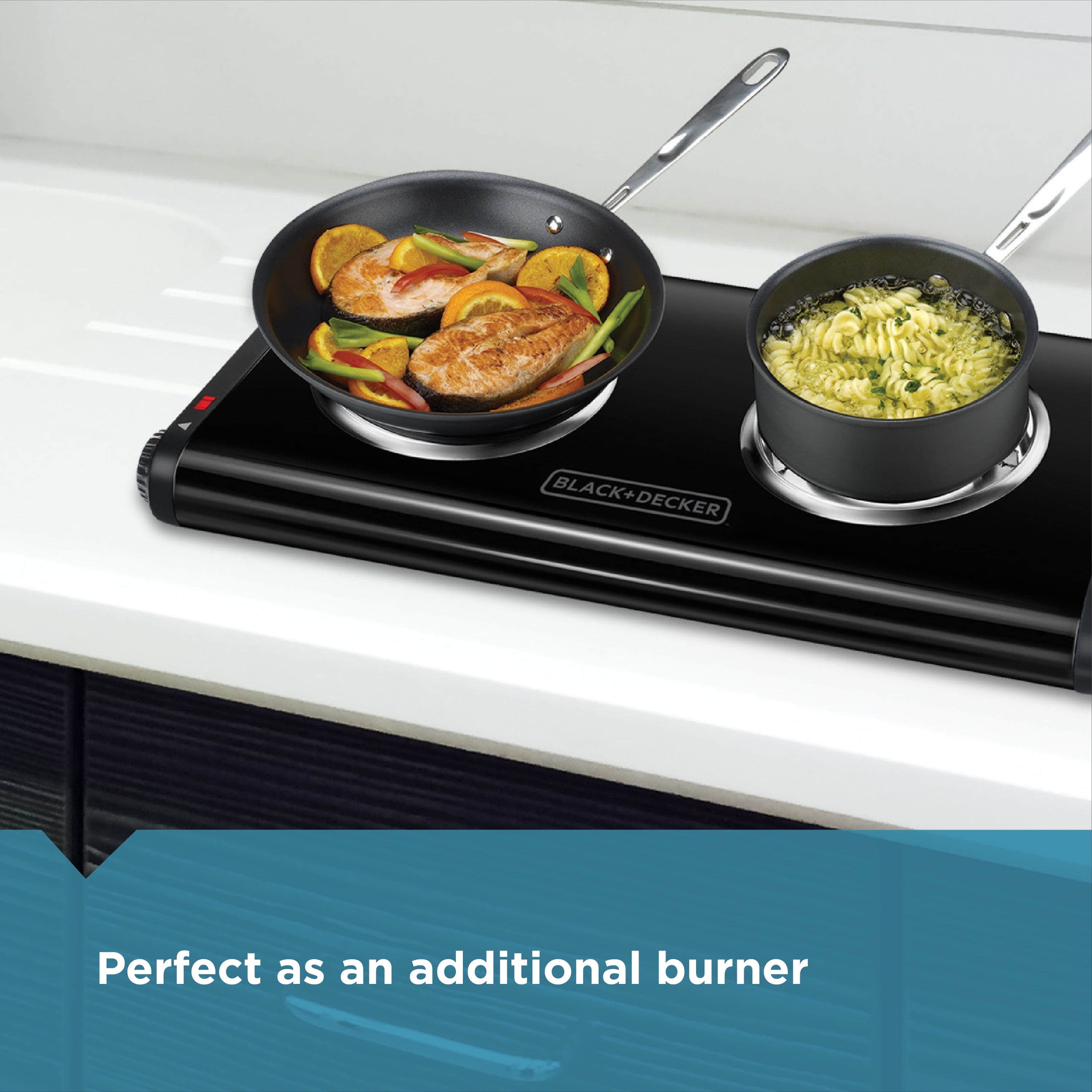 Black Decker Double Burner Portable Buffet Range Db1002b Black Decker Double Burner Portable Buffet Range Db1002b