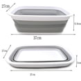 thumbnail image 2 of Bañera plegable de 9,2 l y 2,37 galones - Cesta/cráter de picnic portátil - Bolsa de compras plegable - Contenedor de almacenamiento que ahorra espacio Azul, 2 of 5