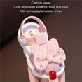 thumbnail image 5 of nvzhuang Toddler Girl Summer Bowknot Sandals PVC Anti-slip Soft Sole Crib Prewalker, 5 of 8