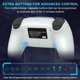thumbnail image 5 of Controlador de juegos inalámbrico larytech para PS5, PS4 con turbo y paletas, 5 of 7