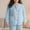 Light Blue, variant on Women's Fleece Bed Jacket Soft Long Sleeve Button Front Fuzzy Jacket Pajama Tops Plush Sleepwear Winter Loungewear Coat with Pockets