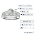 thumbnail image 2 of Vir Jewels 1 CTTW Diamond  Wedding Ring Sets for Women 14K White Gold Halo Engagement Bridal, 2 of 10