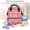 thumbnail image 5 of Xecao pink ribbon bows Print Large Capacity Nappy Bag Is a Multi-Functional Waterproof Travel Backpack, Perfect as a Nursing Bag or Mummy Backpack for Women, 5 of 6