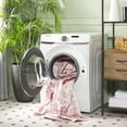 thumbnail image 4 of SAFAVIEH Arizona Asa Medallion Polyester Machine Washable Area Rug, Light Red/Beige, 4' x 6', 4 of 13