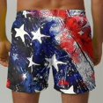 thumbnail image 6 of Brnmxoke Mens Swim Trunks Quick Dry American Flag Swim Shorts Funny Printed Summer Beach Stretch Breathable Board Shorts Swimwear Bathing Suits Blue,XL, 6 of 6