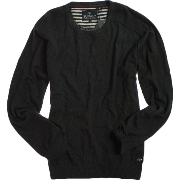 Suéter de Punto con Cuello Redondo Buffalo David Bitton Negro Grande