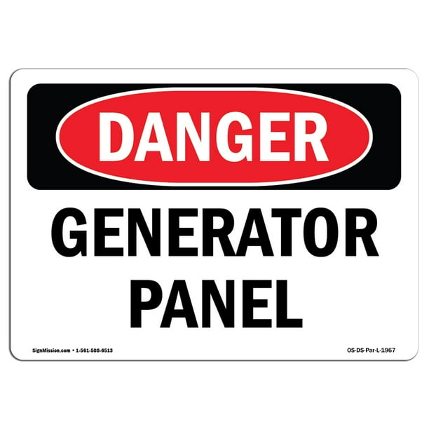 OSHA Danger Sign Generator Panel 24" X 18" Rigid Plastic Sign Protect